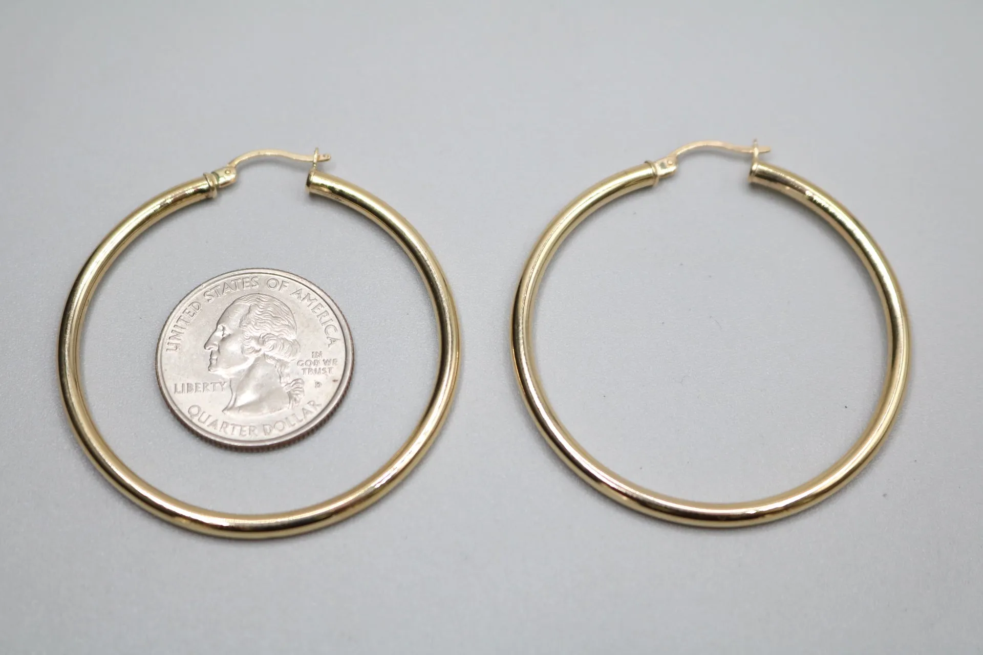 14K Yellow Gold Hoop Pair Of Earring (4.7 grams)