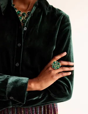 Andrea Jewel-Cluster Ring-Green