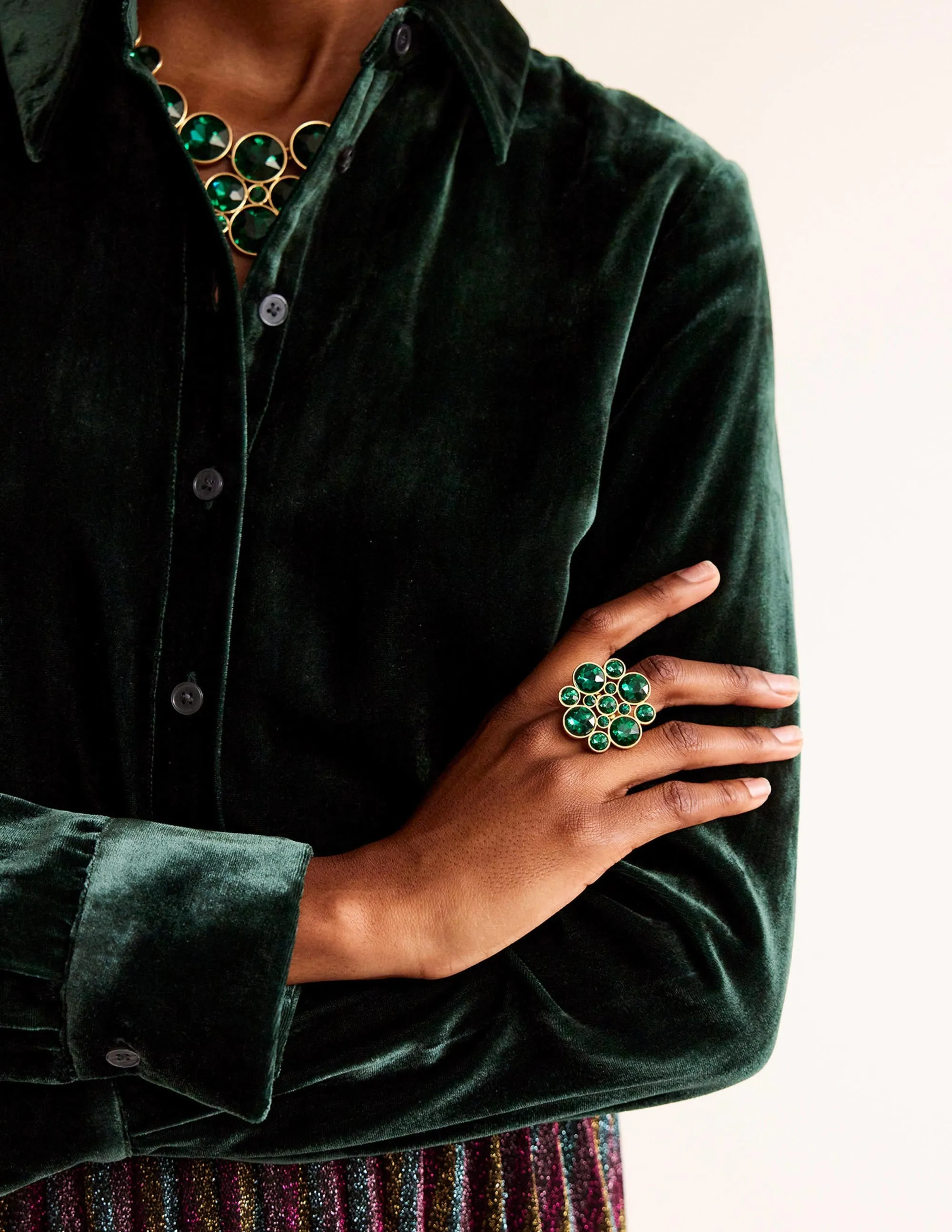 Andrea Jewel-Cluster Ring-Green