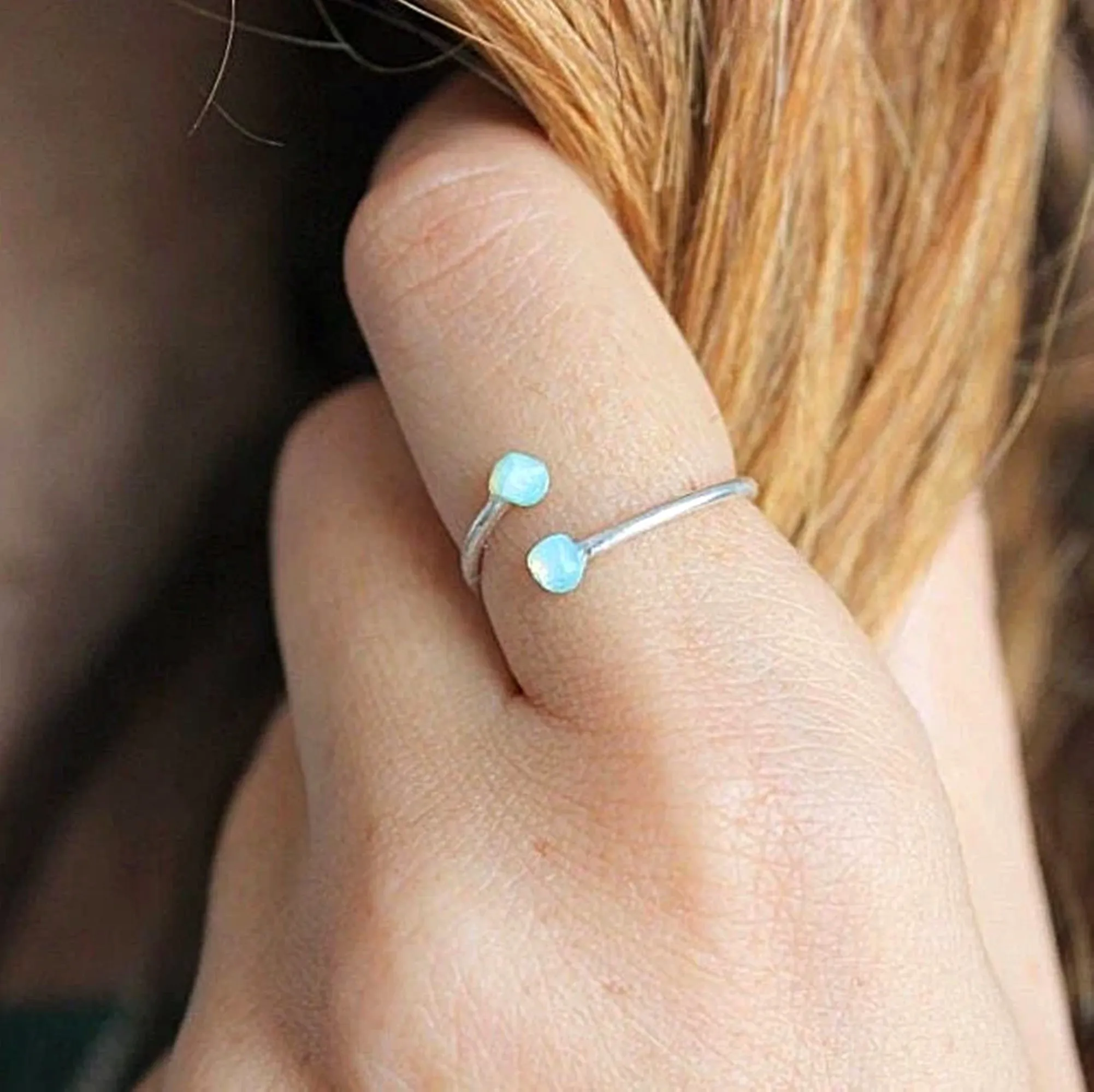 Blue Opal Ring
