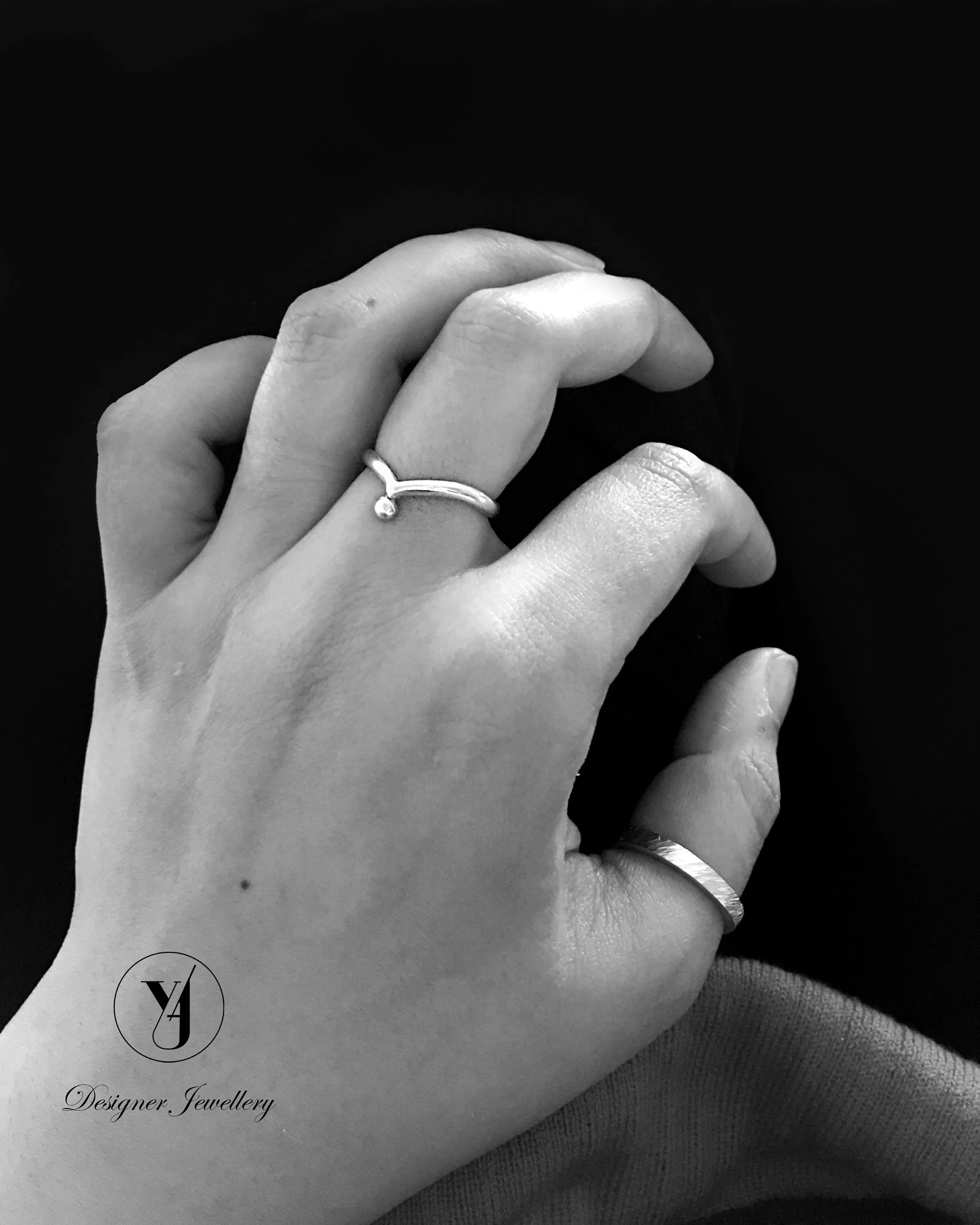 Boho Wishbone Chevron Ring