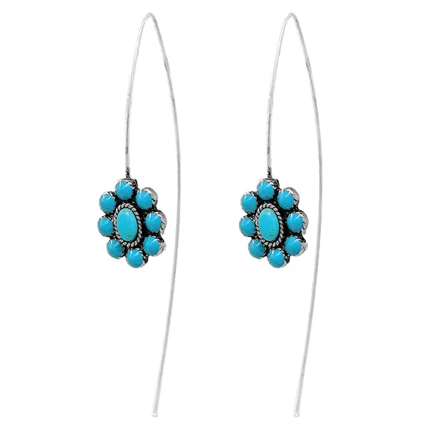 Carlita Turquoise Cluster Fashion Earrings