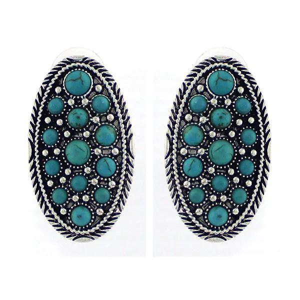 Carter Cluster Turquoise Fashion Earrings