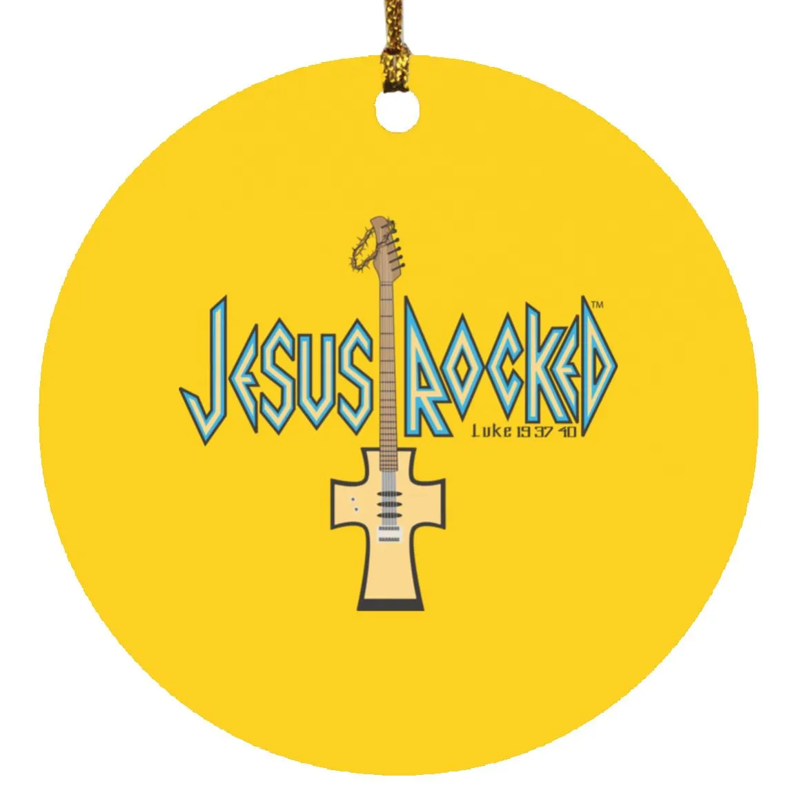 Cross Guitar - Circle Ornament
