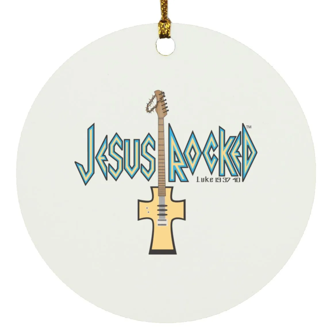 Cross Guitar - Circle Ornament