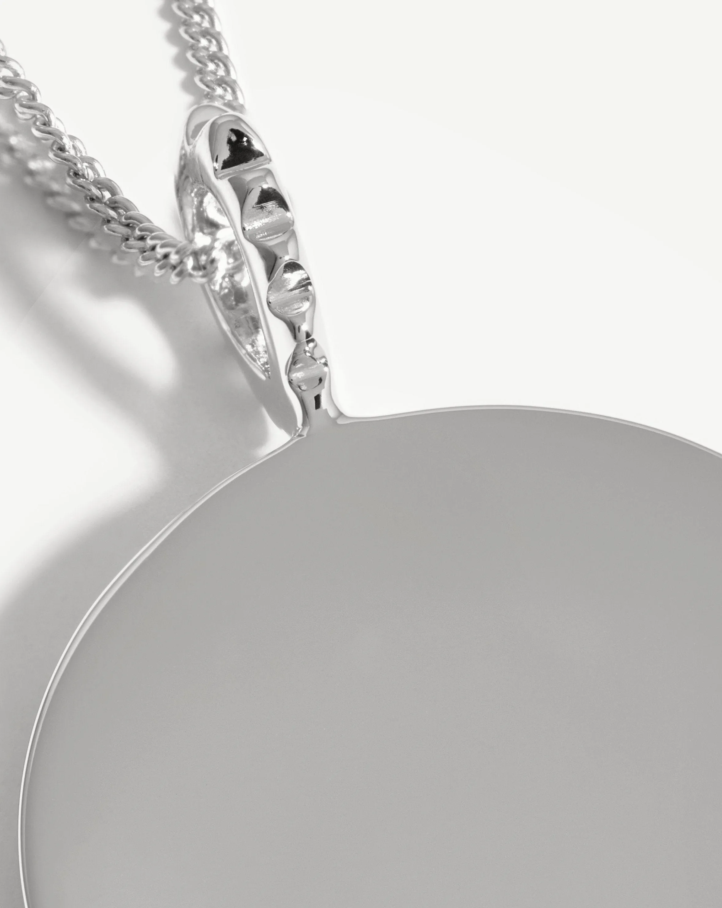 Engravable Large Round Disc Necklace