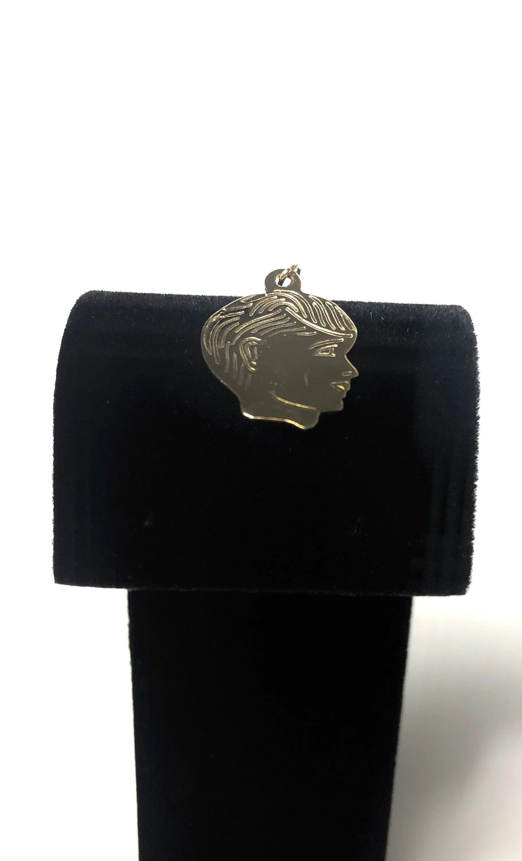 Engraved 14kGF Head Charm