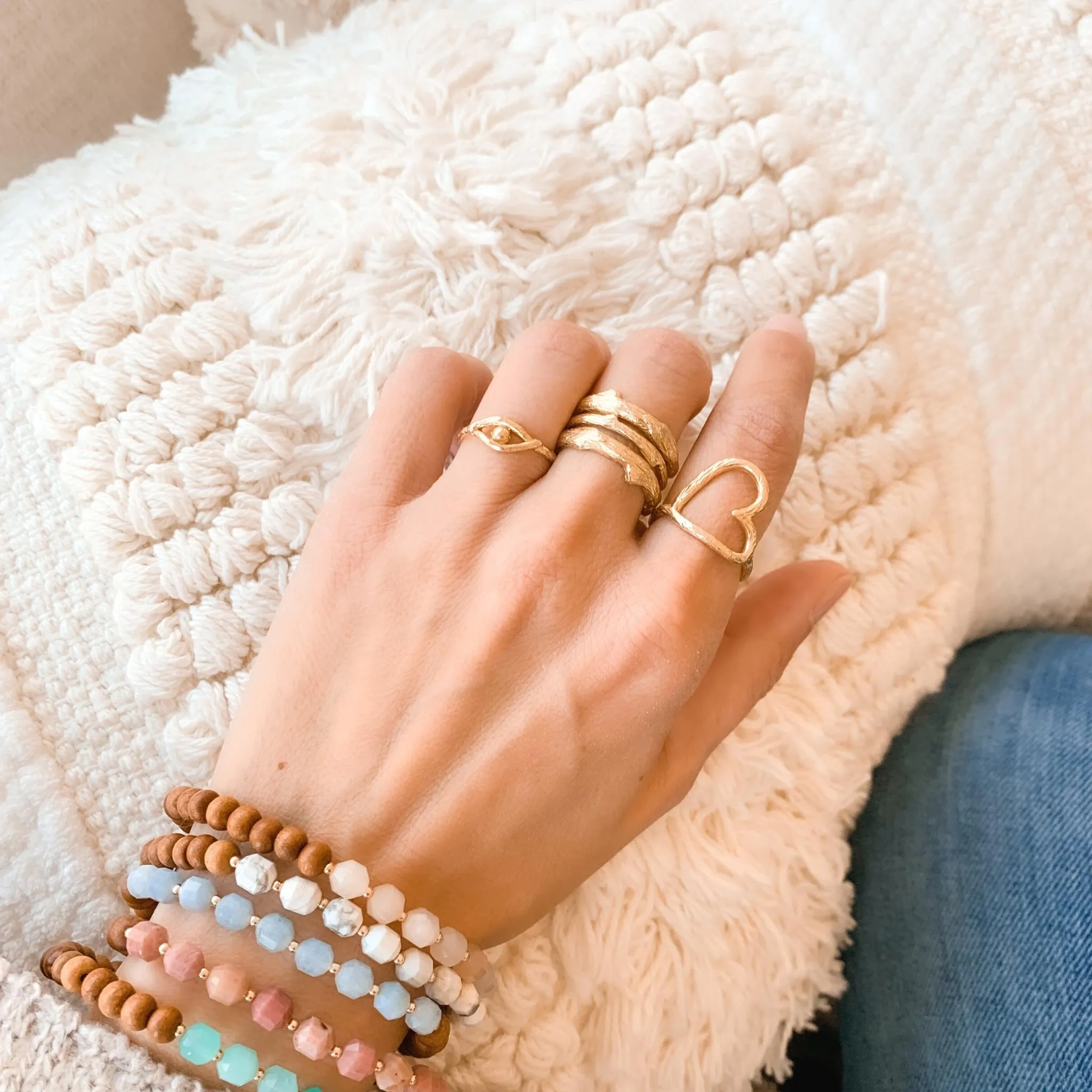 Eye of Protection Ring | Solid 14K Gold