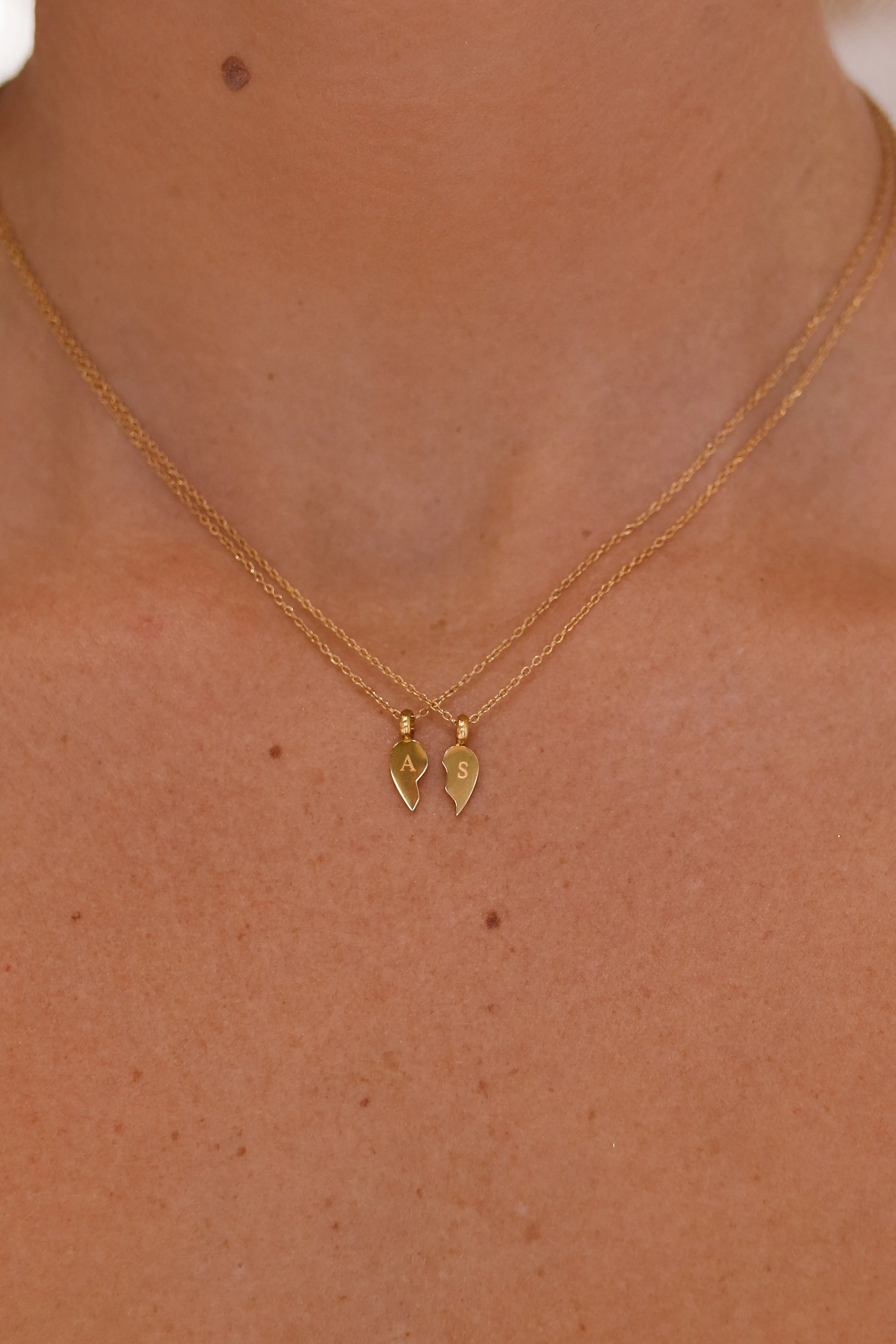 Giselle - Stainless Steel Monogram Heart Necklaces