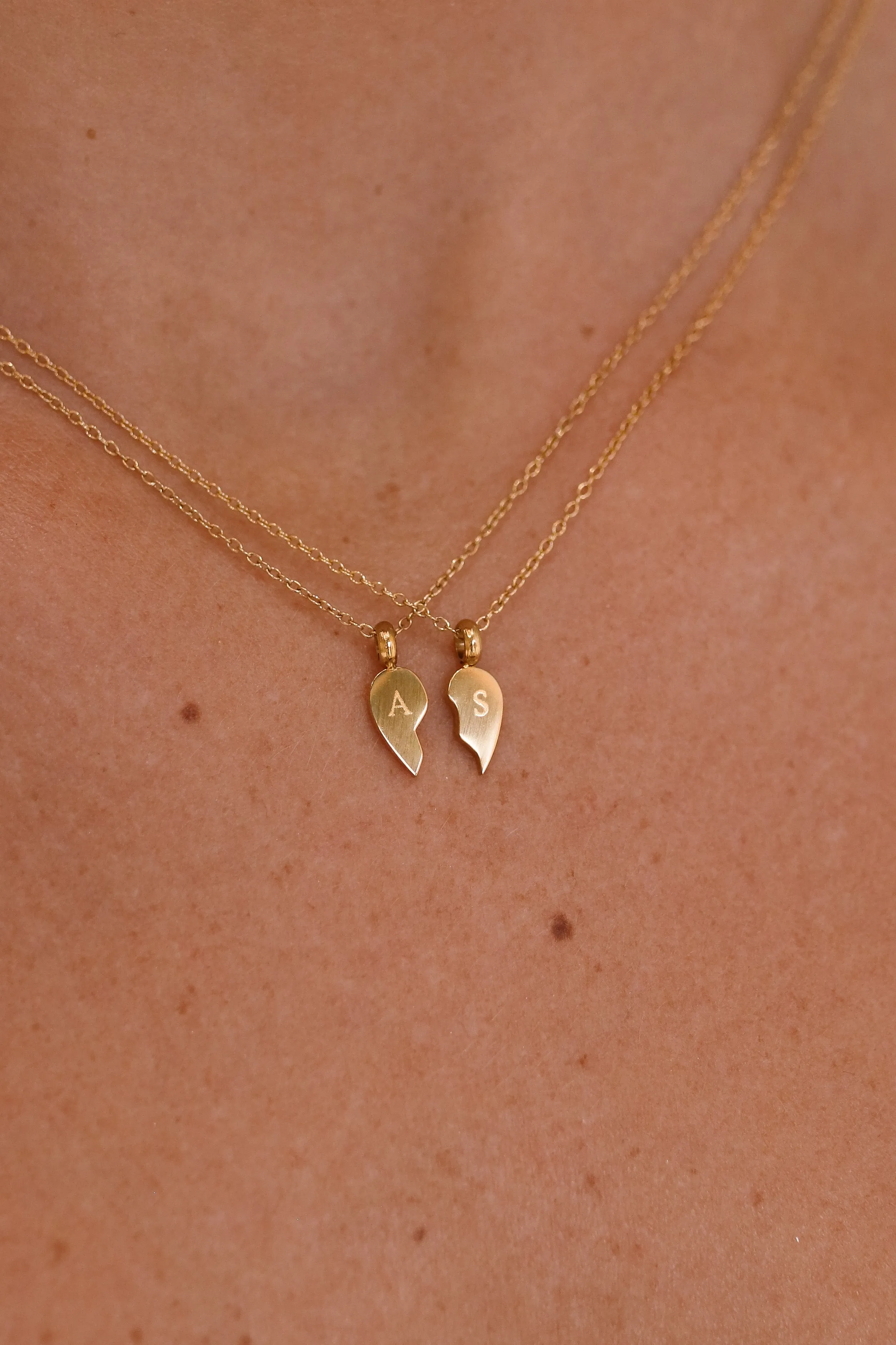 Giselle - Stainless Steel Monogram Heart Necklaces