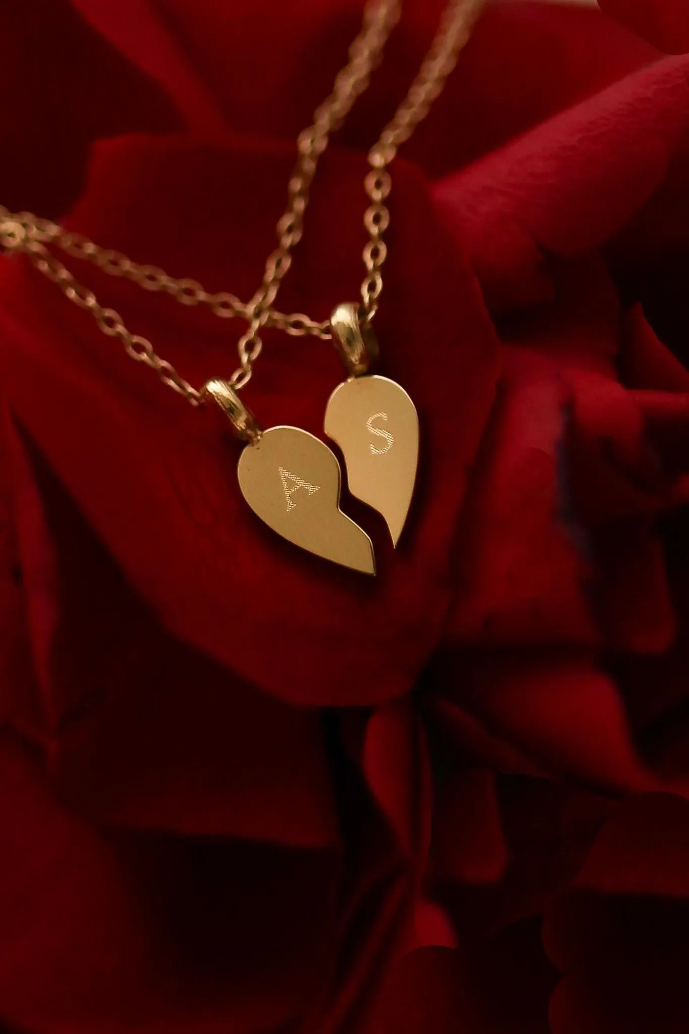 Giselle - Stainless Steel Monogram Heart Necklaces