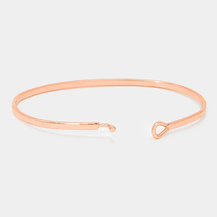 iLLASPARKZ "2018" Brass Thin Metal Hook Bracelet