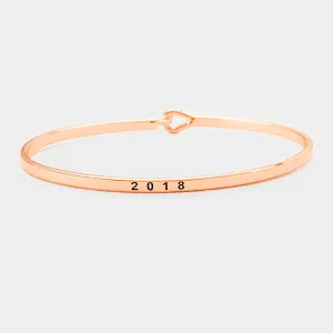 iLLASPARKZ "2018" Brass Thin Metal Hook Bracelet