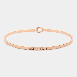 iLLASPARKZ "Amor Fati" Thin Brass Metal Hook Bracelet