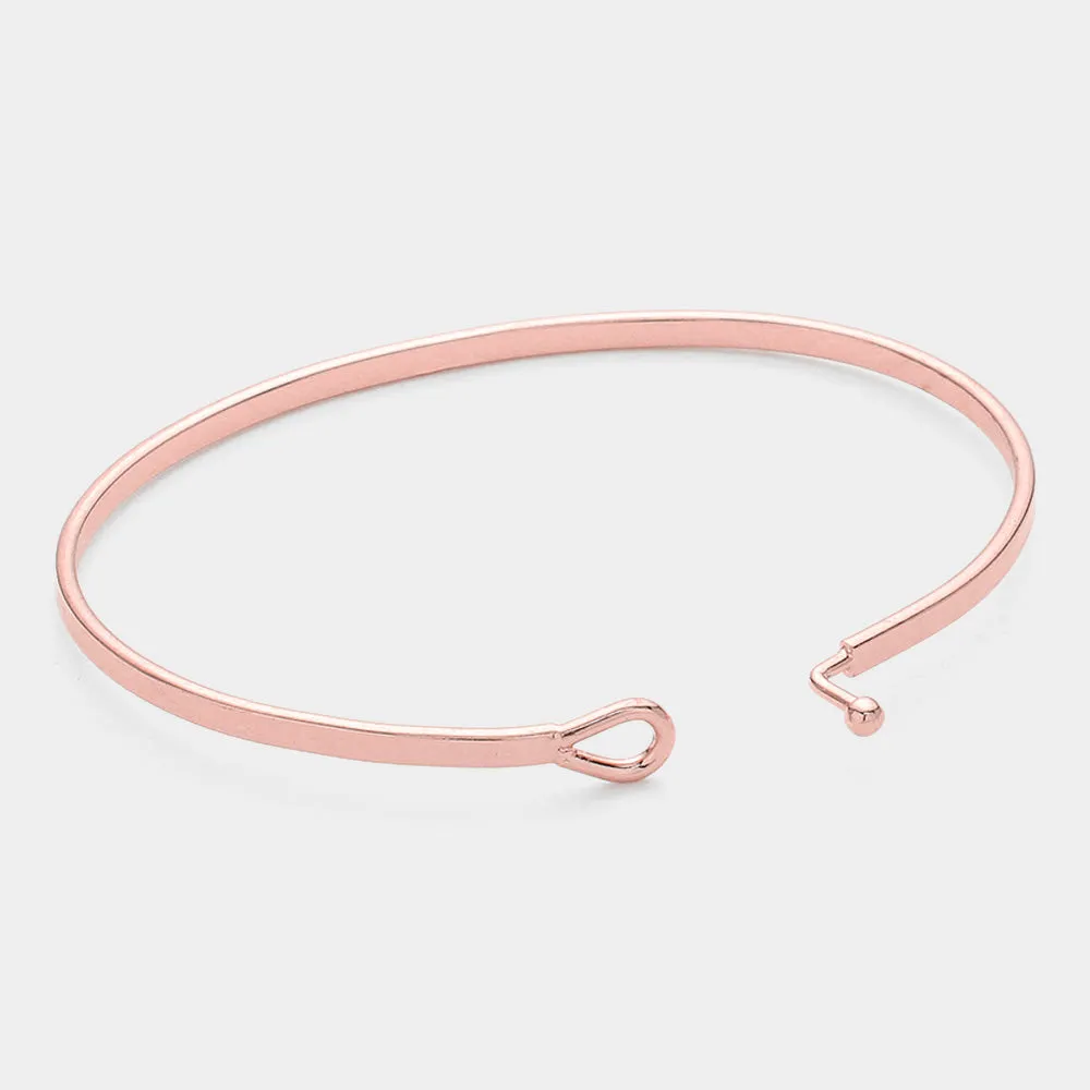 iLLASPARKZ "Amor Fati" Thin Brass Metal Hook Bracelet