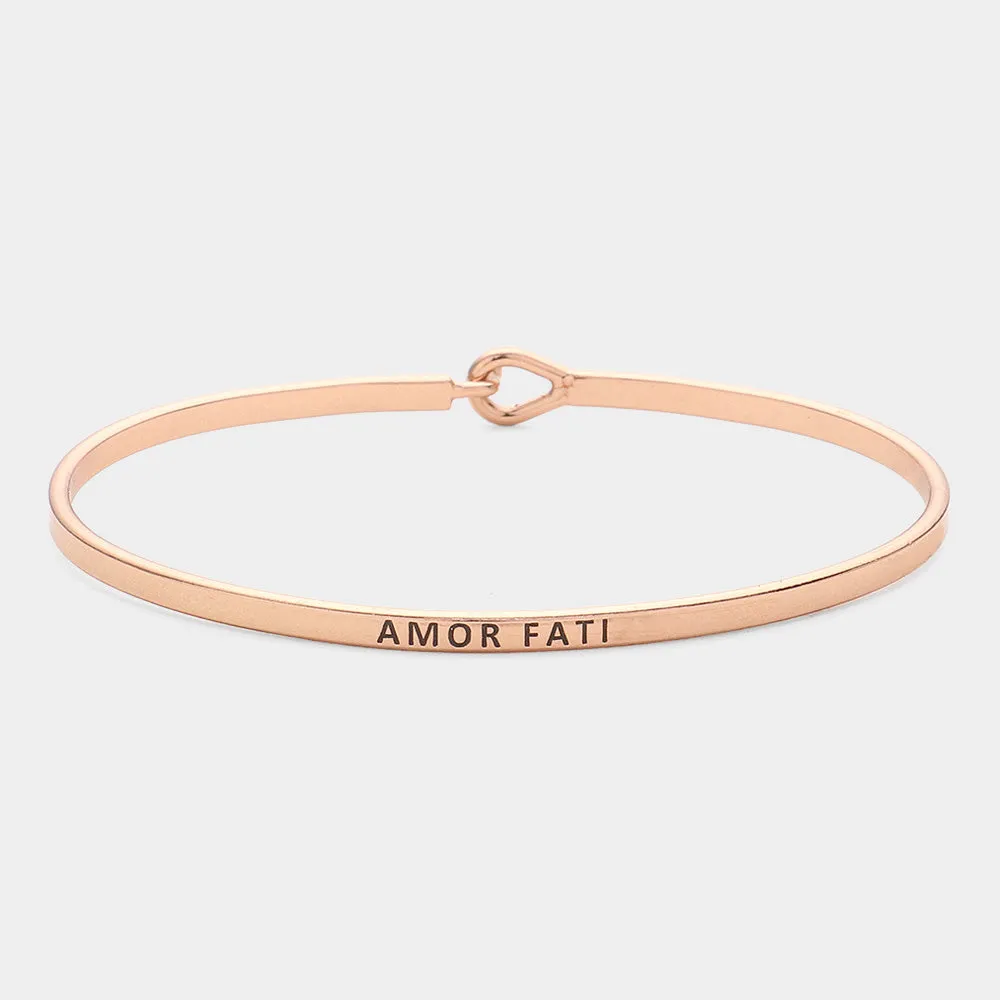 iLLASPARKZ "Amor Fati" Thin Brass Metal Hook Bracelet
