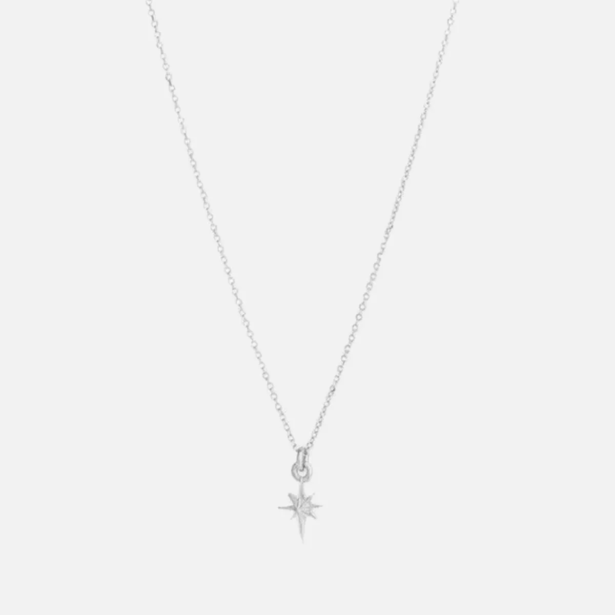 Itty Bitty Charm Necklace, Star, Silver