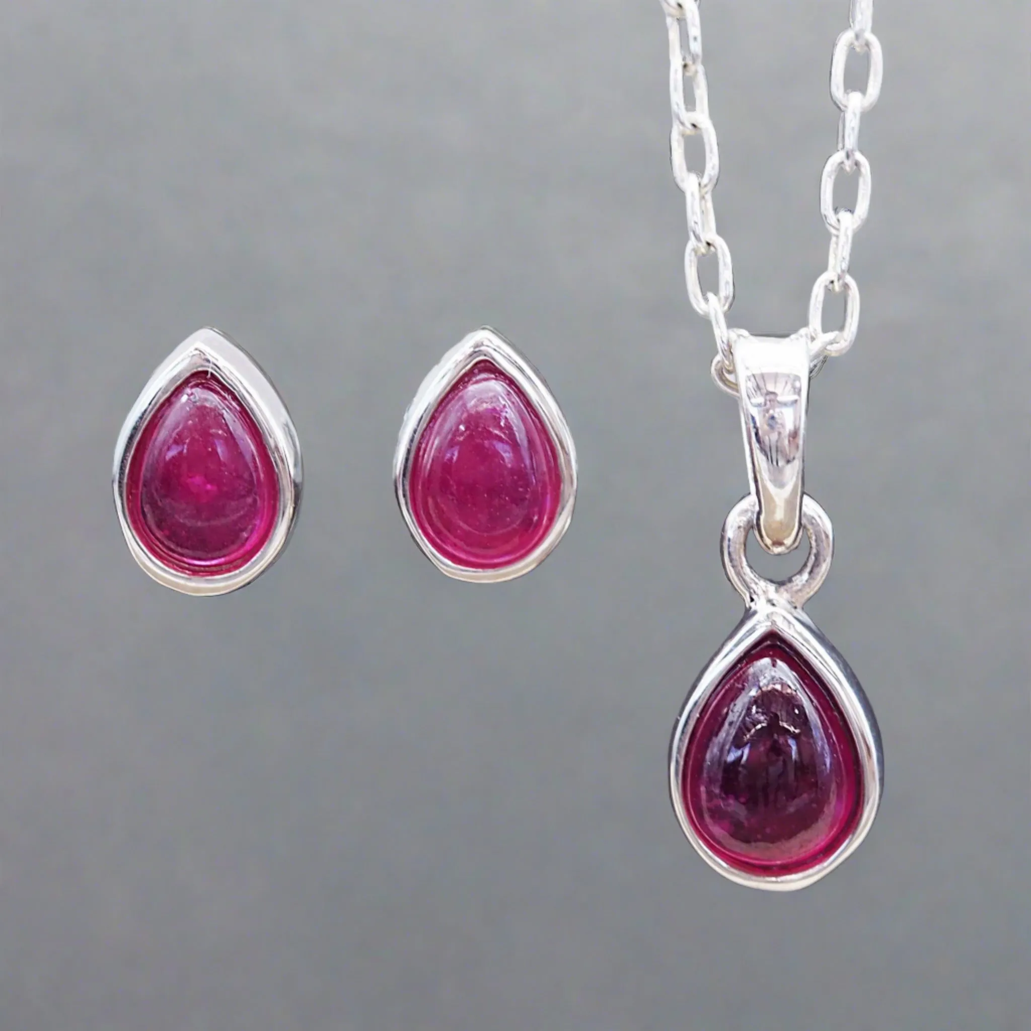 July Birthstone Jewellery Set - Ruby Jewellery