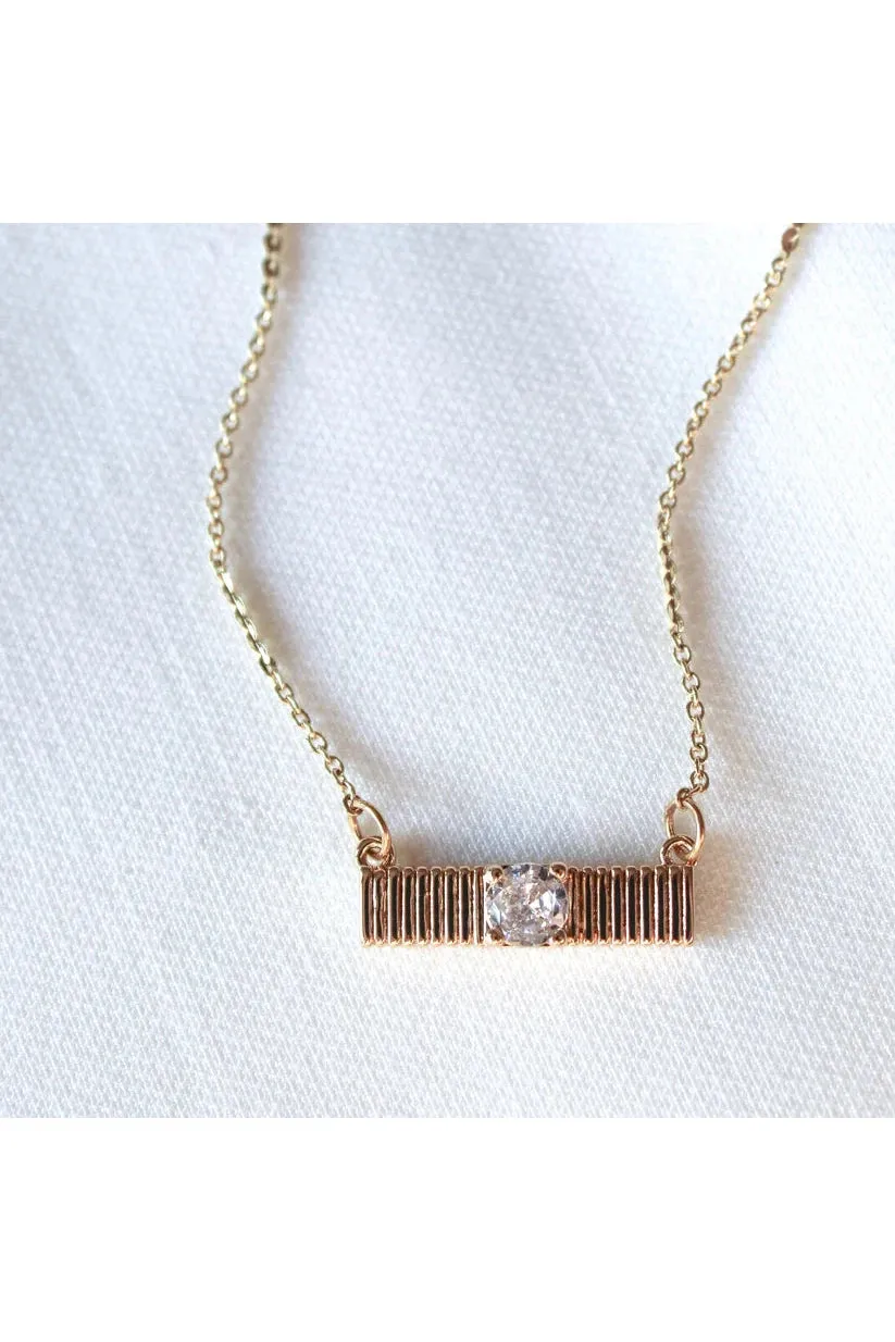 Kinsey Designs Quinn Accordion Bar Necklace With CZ