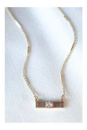 Kinsey Designs Quinn Accordion Bar Necklace With CZ