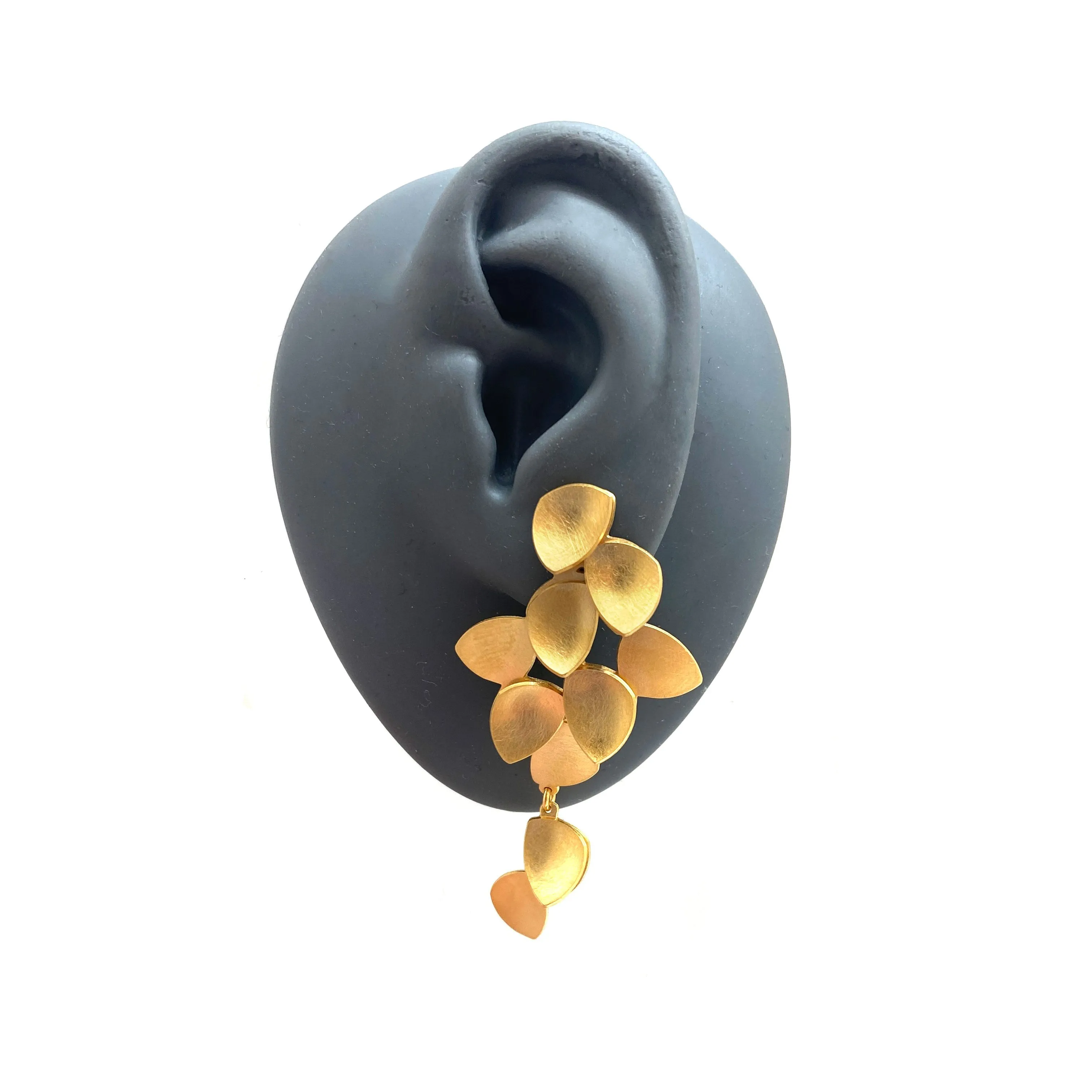 Large Blossoming Petal Drops - Gold