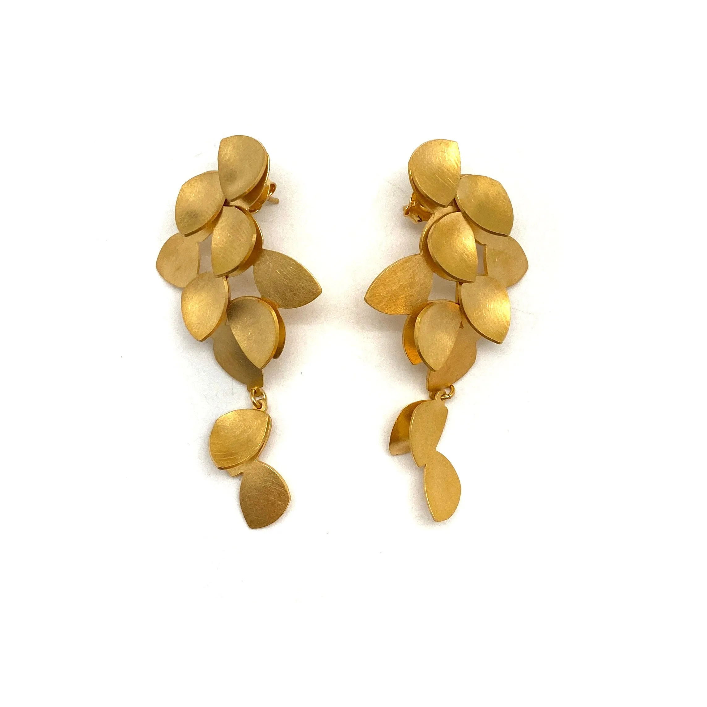 Large Blossoming Petal Drops - Gold
