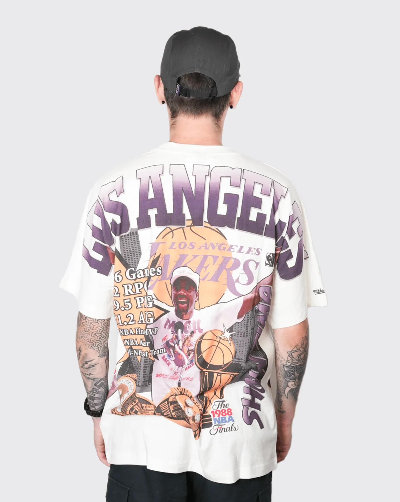 Mitchell and Ness Rings Tee Lakers Johnson