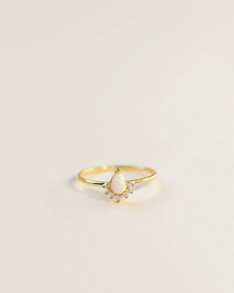 Opal Burst Ring