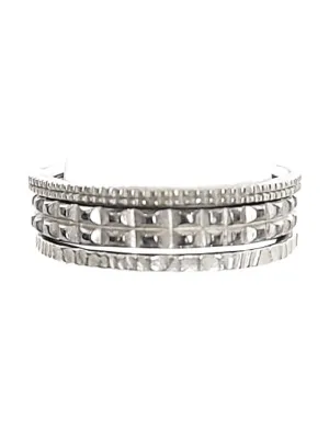 STACK RING PYRAMID HAMMERED SILVER SET