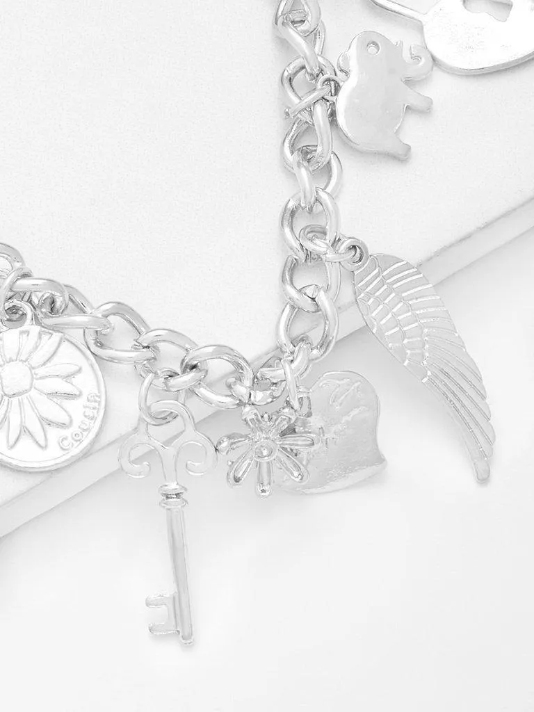 Star & Heart & Flower Charm Link Bracelet
