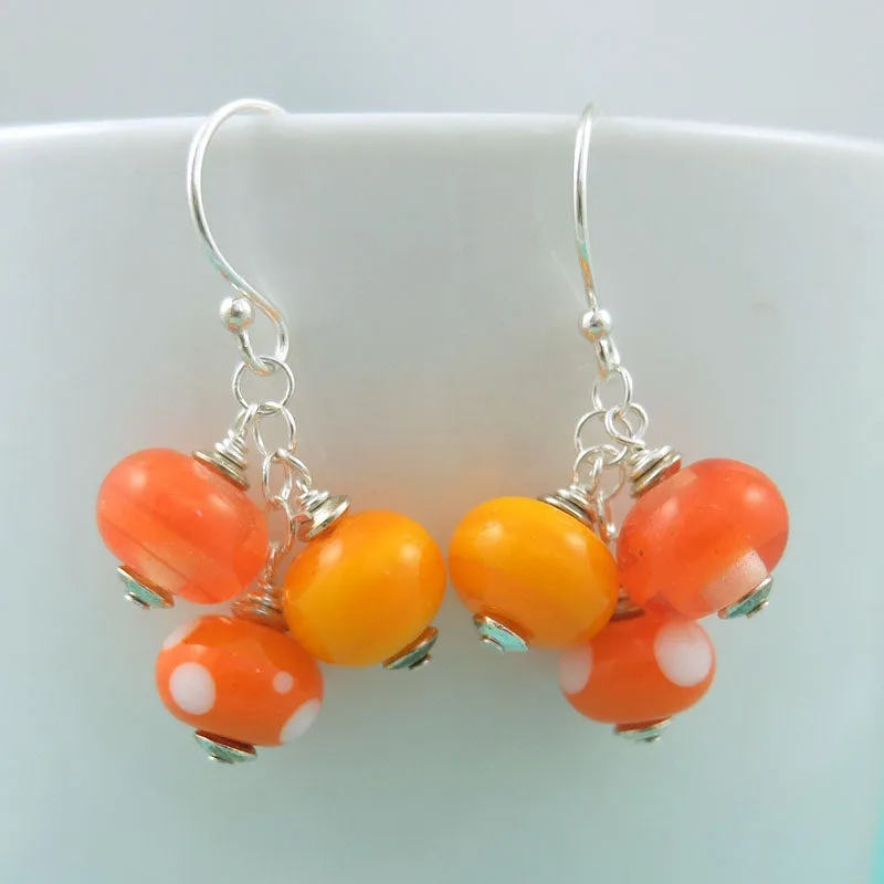sunshine cluster earrings