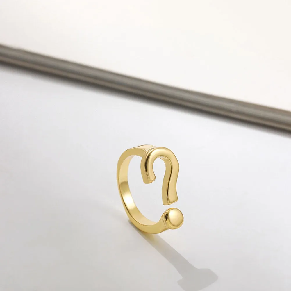Vintage Gothic Question Mark Rings