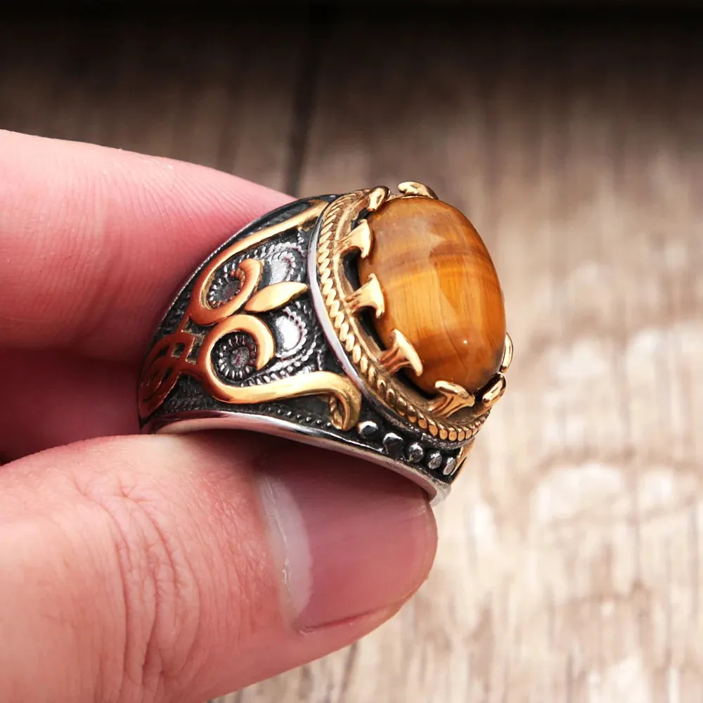 Vintage Style Tiger Eye Ring