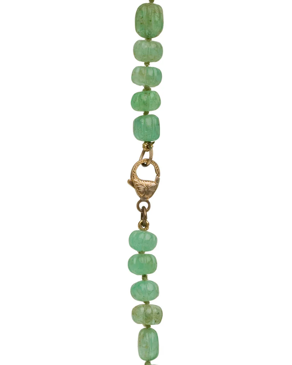Yellow Gold and Emerald Beaded Necklace